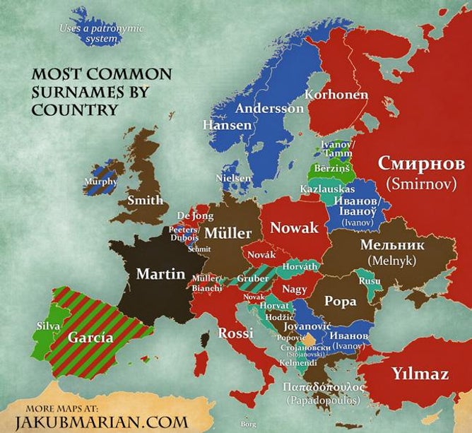 this-map-shows-the-most-common-surnames-in-europe-weird-news-santa